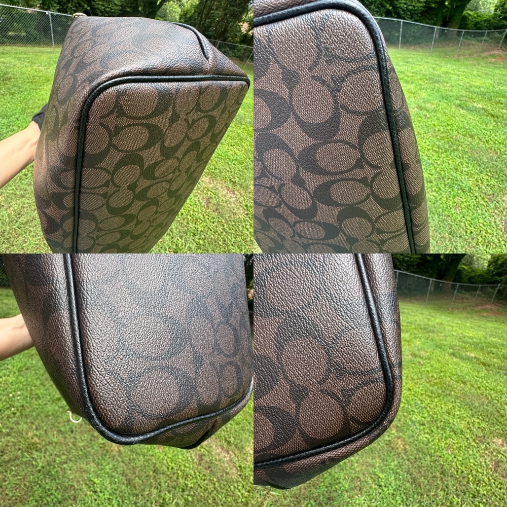 ***Sale*** Coach Brown and Black Signature Tote Bag - Picture 5 of 9